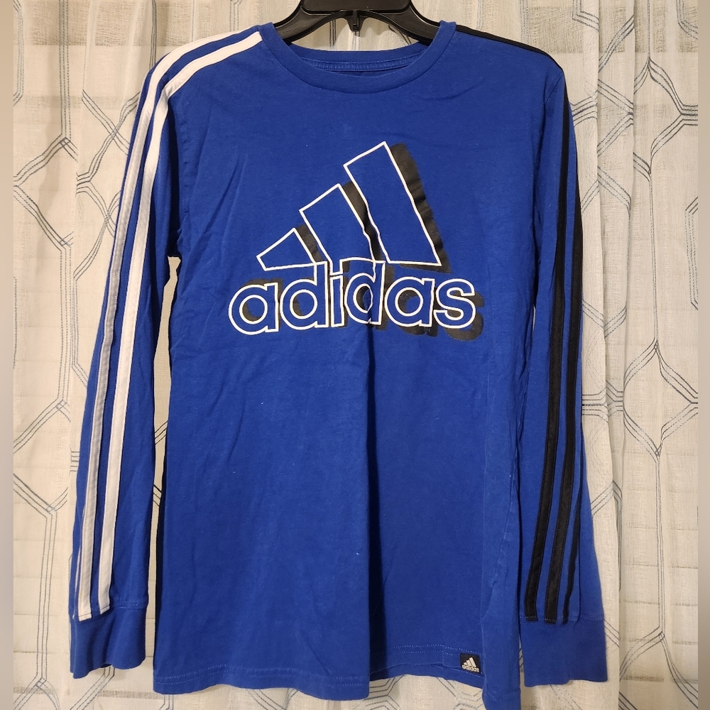 Adidas Kids Royal Blue Long Sleeve Tee